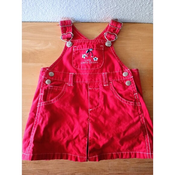 Faded Glory Other - Faded Glory Cherry Red 18 Month Overall Skirt For Girls